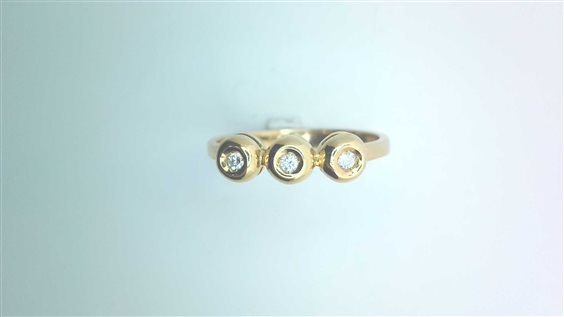 Ringe Sommer Dame Trilogy in Gelbgold Diamante 0.06 Ct TRILOGY P DIA CT 0.06 MP - TRILOGY P DIA CT 0.06 MP